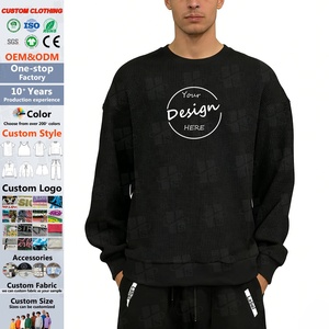 Felpa a Maniche Lunghe da Uomo con Collo Rotondo in Tessuto Waffle, Design Personalizzato con Logo OEM, Abbigliamento Maschile di Tendenza - Product Image 1