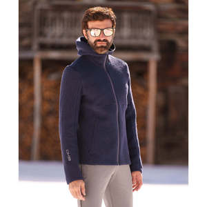 LUKLA felpa da uomo Streetwear con cappuccio in lana grigia leggera con stampa solida con zip ampia con motivo a forma di ragno con motivo stampato con cappuccio foderato - Product Image 1