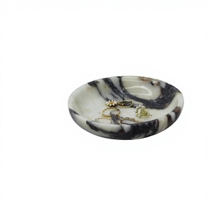 Telazzo - Tazón Pequeño Decorativo de Mármol Natural Calacatta Viola de 5.5 Pulgadas, Hecho a Mano, Personalizado, para Bodas, Ramadán, Bandeja de Comedor Moderna - Product Image 3