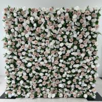 Handgemaakte realistische zijden roos kunstbloemen wandpaneel geparfumeerde bloemenachtergrond voor bruiloft hotel podium feest evenement decoratie