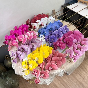 9 buah 3D anggrek Phalaenopsis bunga buatan untuk rumah pernikahan Hari Valentine dekorasi kamar berkualitas palsu - Product Image 1
