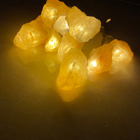 Lampes en sel de l'Himalaya sculptées, lumières féériques, batterie USB, câble USB de 2,0 m (78 pouces), décoration de Noël Feng Shui