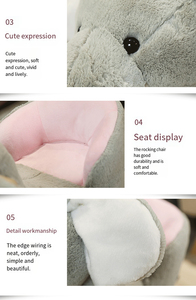 <span class=keywords><strong>Cheval</strong></span> à bascule Lapin et Éléphant pour enfants avec une capacité de 50 kg - Jouet mignon et durable à bascule et à roulettes, conception anti-chute pour les tout-petits - Product Image 6