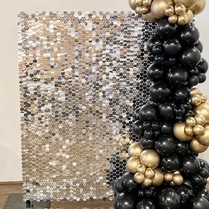 Kls Nhà Máy Trang Trí Quảng Trường 4D Bảng Điều Chỉnh Đảng <span class=keywords><strong>Backdrop</strong></span> Tùy Chỉnh Sequins <span class=keywords><strong>Backdrop</strong></span> Chất Lượng Cao <span class=keywords><strong>Sequin</strong></span> Tấm Tường Đám Cưới - Product Image 5