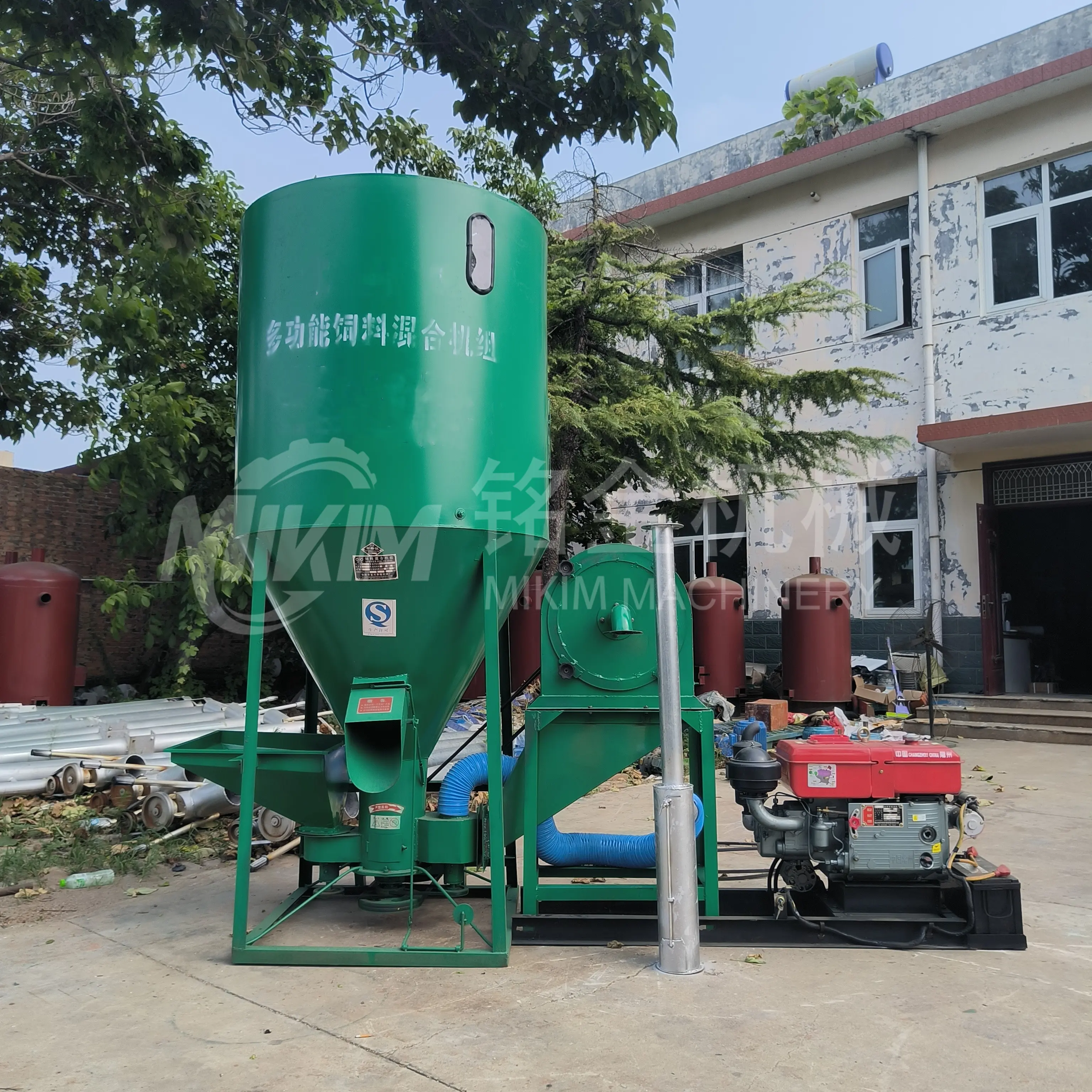 Animal Feed Grinder And Mixer Dryer Packing Pelletizer Granulator Production Line Pelletizer Machine for Animal Feeds Home Use