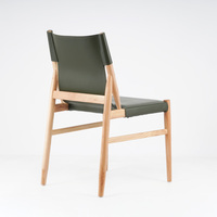 Chaise de salle à manger en cuir de selle nordique, chaise de salle à manger moderne populaire, design pour salon, chaise en bois pour restaurant