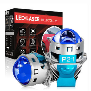 NOUVEAU LP21 <span class=keywords><strong>3</strong></span> Inch 12V 130W 110W 30000LM 6000K Universel RHD/LHD Blanc Jaune Direct Laser BI Led Projecteur LENS H4 - Product Image 1