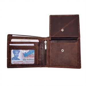 Portefeuille Homme en Cuir Véritable de Vache et de Buffle, Motif Étoile Noire, Broderie Lettres, Tendance, Imperméable, Haute Qualité - Product Image 5