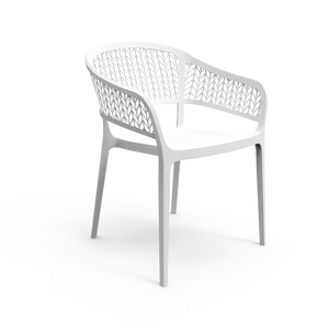 Set di 4 Sedie Saona in Plastica Riciclata, Stile Moderno e Confortevole, Arredamento da Giardino - Product Image 4