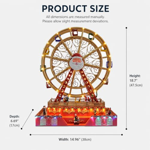 Ferris Wheel Music <b>Box</b> with Turning Function and Colorful Led Lights for <b>Christmas</b> Decoration Wholesale Holiday Decor Supplies - Product Image 2