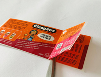 Autocollants adhésifs multicouches recyclables décoller rouleau pliant livret impression étiquettes d'emballage pour flacon de médicament
