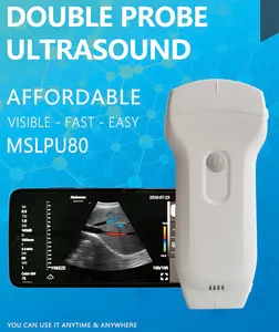Sonde à ultrasons linéaire sans fil à Double sondes, Scanner à ultrasons Doppler de couleur sans fil à coût le plus élevé