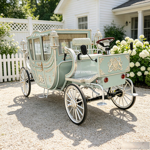 Chariot de princesse royal décoratif, structure robuste à 4 roues, pour mariages, banquets et activités de parcs d'attractions - Product Image 1