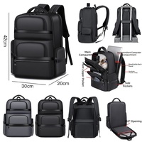 Sac à dos pour ordinateur portable résistant à l'usure, multi-compartiments, grande capacité, logo personnalisé, sac à dos pour ordinateur portable pour les voyages d'affaires et le travail