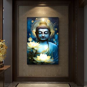 Wholesale Crystal Porcelain Diamond <strong>Painting</strong> <strong>Buddha</strong> Wall Art Religious <strong>Canvas</strong> Mural Living Room Wall Artist Home Decor <strong>Painting</strong> - Product Image 1