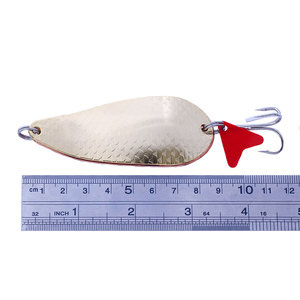Vente en gros d'appâts Spinner en métal lourd double couche SP217 8cm 43g cuillère leurres de pêche avec <span class=keywords><strong>lame</strong></span> de coeur rouge - Product Image 3