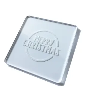 Tùy Chỉnh Acrylic Embosser Acrylic Stamp Cookie Cắt Stamp NƯỚNG Cookie Khuôn Mẫu