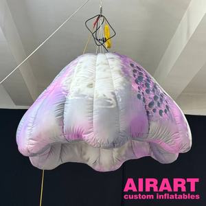 Fleur funéraire géante réaliste gonflable, ballon de gloire du matin gonflable pour la décoration d'événements et de scènes - Product Image 1