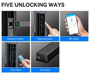 Neues <span class=keywords><strong>Design</strong></span> Intelligente elektrische digitale Türschlösser Tuya Ttlock Wasserdichte Fingerabdruck-Türschlösser für Holztür-Aluminium legierung material - Product Image 3