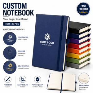 Taccuino Diario di Alta Qualità in Similpelle PU con Copertina Rigida A5 A6, <span class=keywords><strong>Quaderno</strong></span> per Ufficio a Righe con Stampa Personalizzata e Logo - Product Image 4