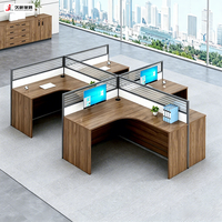 JIUSHUN Mobilier de bureau modulaire moderne et personnalisé, postes de travail minimalistes pour 2, 4, 6 ou 8 personnes
