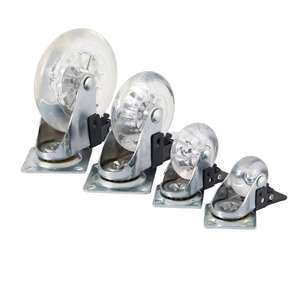 Ruedas de Poliuretano Transparentes de 1.5, 2 y 3 Pulgadas con Freno para Muebles de Cocina y Sala de Estar, Venta al Por Mayor - Product Image 2