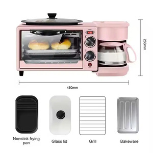 OWNSWING High Quality Breakfast <strong>Machine</strong> 3-in-1 Home <strong>Coffee</strong> Barbecue Bread Maker <strong>Pink</strong> Mini Oven - Product Image 6