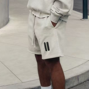 Pantalones Cortos Essentiel <span class=keywords><strong>Fear</strong></span> de Felpa con Logotipo Personalizado, Ajuste Holgado, Estilo Urbano Informal para Uso Diario - Product Image 4