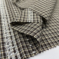 Tissu Brocart Imprimé Dentelle Mousse Style Pastoral Vintage Fait Main pour Robe et Chemise 100% Polyester Plusieurs Couleurs Disponibles