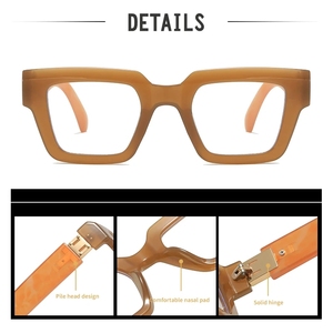 <span class=keywords><strong>Gafas</strong></span> de Lectura Retro de Diseño de Marca para Hombre y Mujer, Montura Cuadrada Grande de Lujo, Lentes <span class=keywords><strong>Presbicia</strong></span> con Dioptrías - Product Image 5
