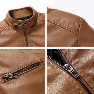 Chaqueta de cuero de moda de invierno personalizada para hombre de la mejor calidad del precio chaqueta de cuero con capucha de piel de vaca hecha en Pakistán - Product Image 3