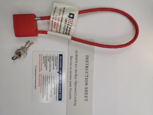 Anti-fuego Anti-Corte impermeable pistola bloqueo gatillo armas de fuego seguridad endurecido Acero laminado <span class=keywords><strong>Cable</strong></span> candado Rojo Negro gabinete cerradura - Product Image 5