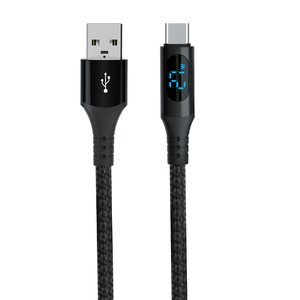 Cable de Carga Rápida QC de 3A y 27W con Luz <span class=keywords><strong>LED</strong></span> Digital, Cable de Nailon con Conector de Cobre de Calidad, Suministro Directo de Fábrica para Dispositivos iPad y Android - Product Image 2