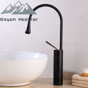 Robinet <span class=keywords><strong>de</strong></span> lavabo sur pied Wayon en or brossé <span class=keywords><strong>de</strong></span> luxe, <span class=keywords><strong>col</strong></span> <span class=keywords><strong>de</strong></span> <span class=keywords><strong>cygne</strong></span> haut, mitigeur <span class=keywords><strong>de</strong></span> salle <span class=keywords><strong>de</strong></span> bain - Product Image 4