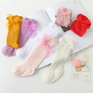 Printemps été respirant maille fil noeud bébé Lolita princesse bas style euro-américain respirant chaussettes amples