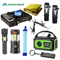 Équipement de survie professionnel, trousse de premiers soins, trousse d'urgence avec radio, lampe torche, sifflet pour tremblement de terre, randonnée, chasse