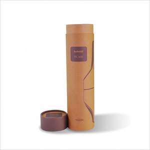 Cajas de papel redondas de cilindro marrón, de gran tamaño, con estampado personalizado, nuevo diseño - Product Image 5