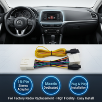 Kabel Adaptor Radio Stereo Harness Kabel Audio Mobil Elektronik 18 Pin Plug and Play untuk Mazda 2/3/5/6 CX-5/CX-7 Head Unit Aftermarket