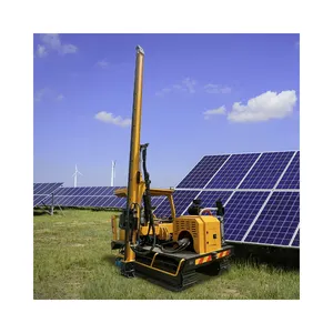 Novo Mini motor de pilha hidráulico pequeno e máquina de empilhamento para a fundação solar fotovoltaica da construção para pressionar a pilha