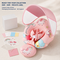 Bouée gonflable pour bébé avec auvent amovible, siège de bain licorne, protection frontale, personnalisation de la marque