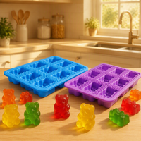 Moules en silicone pour oursons gélifiés, qualité alimentaire, réutilisables, formes personnalisées, pour la fabrication de bonbons en usine