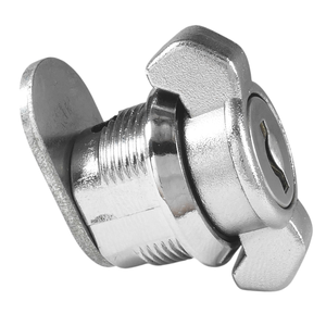 Serrure à came stable pour porte de borne d'arcade et boîte aux lettres, finition nickel chromé, avec deux clés, pour matériel de sécurité - Product Image 1