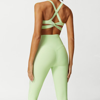 Ensemble de 6 pièces de vêtements de yoga pour femmes grandes tailles, sous-vêtements de sport amples à cordon de serrage, manches longues, en Spandex/Nylon, pour la gym et le fitness