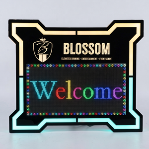Customized logo <b>LED</b> Screen VIP Wine Display <b>Led</b> <b>Letter</b> Message Board Bottle Presenter DIY Message Billboard Sign Bottle Carrier - Product Image 1