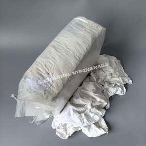 Trapos de algodón reciclados de color blanco para uso industrial, trapos de lana cortados, trapos de algodón de 5 kg y 10 kg para pintura - Product Image 1