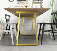 Ventes directes d'usine salon Table basse jambe de Table en métal jambes de Table de Restaurant à la mode jambe de barre en forme de X en acier inoxydable