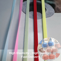 Bande élastique pliée en nylon 1030-6, accessoire de bordure élastique pour vêtements, ceintures et textiles de maison, vente en gros