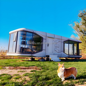Casa de cápsula espacial de cristal moderna, cápsula prefabricada de resort de playa con vista panorámica, cápsula de glamping de lujo para turismo y hostelería - Product Image 5