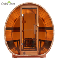 Sauna en bois massif portable panoramique pour 6 personnes, de haute qualité, à vapeur sèche moderne, avec fenêtres de transom en acier inoxydable, Cedar Lover