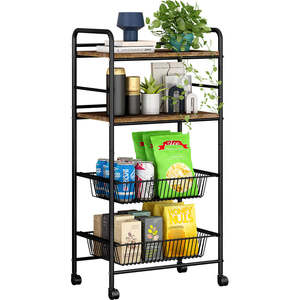 뜨거운 판매 맞춤형 주방 과일 및 야채 보관 랙 다기능 거실 욕실 보관 홀더 트롤리 - Product Image 2